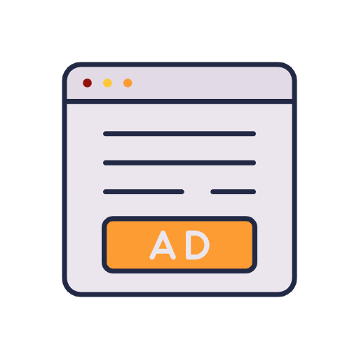 Symbol für Online-Werbeanzeige